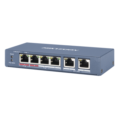 [DS-3E0106HP-E] Switch Hikvision 4 puertos POE (DS-3E0106HP-E)