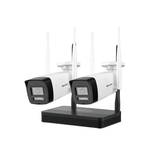 [NKS422W0H] Kit de Camaras wifi Hikvision EasyLink 2MP 2 Bullet exterior + NVS 4ch (NKS422W0H)