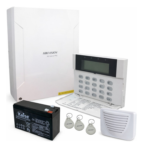 [pha48.kit] Kit AxhybridPro PHA48+teclado+bateria+sirena interior