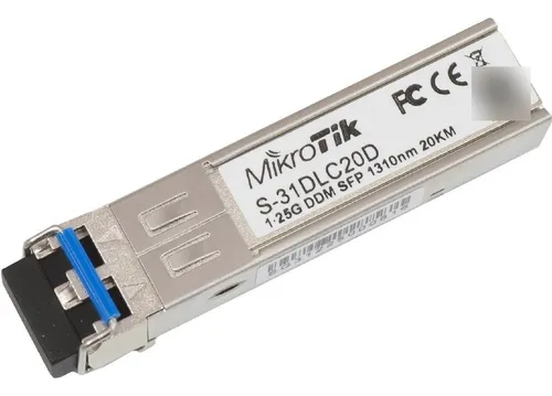 Modulo SFP Minigbic Mikrotik 20km monomodo (1,25 G) 20 KM (S-31DLC20D)