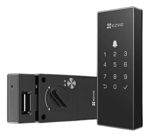 [CS-DL03-R100-WP-BK] Cerradura Inteligente Ezviz WiFi Apertura por Clave App RFID y Notificaciones Push Incluye Auto Bloqueo y Alarma Antisabotaje Gris (CS-DL03-R100-WP-BK)