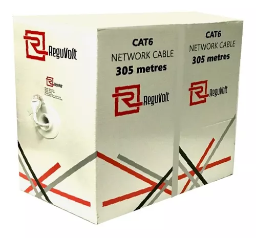 [RV-UTP-602] Cable UTP exterior CAT6 vaina negra 100% Cobre 23AWG rollo de 305m (RV-UTP-602)