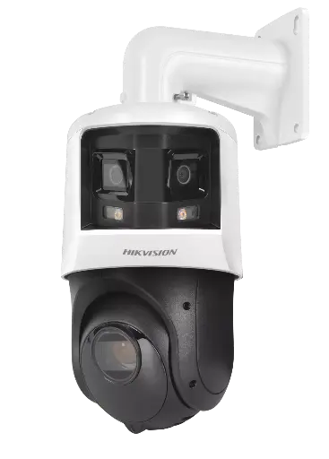 [DS-2SE4C425MWG-E/26F0] Domo PTZ IP Hikvision TandemVu Panoramica 180° 6MP+4MP 25x ColorVu IR100m Luz Blanca 30m iA Vehiculo/Humano IP66 PoE+ Audio Alarma (DS-2SE4C425MWG-E/26F0)