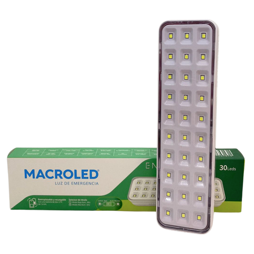 [EML-30_x5] Pack x5 Luces de emergencia Macroled 30 leds 8hs de autonomia recargable (EML-30)