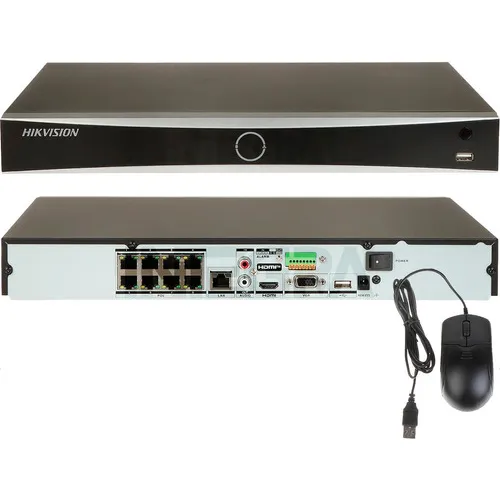 [DS-7608NXI-K2/8P] NVR PoE 8ch Hikvision 12MP HDMI 4K iA Facial Humano/Vehiculo 2 Discos PoE 80W (DS-7608NXI-K2/8P)