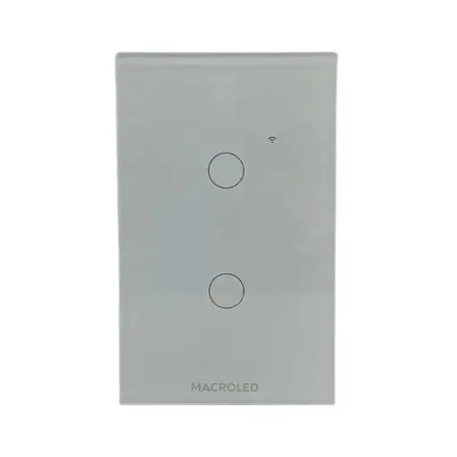 [TSX2B] Tecla de pared smart Macroled tactil de 2 canales blanco (TSX2B)