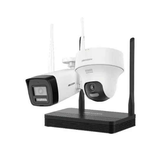 [NKS422W02H] Promo Kit de Camaras wifi Hikvision EasyLink 2MP 1 Bullet exterior + 1 minidomo PT de interior + NVS 4ch (NKS422W02H)