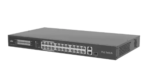 [NSW2020-24T1GT1GC-POE-IN] Switch PoE 24+2 Puertos Uniview - 24 PoE 100Mbps + 1 Giga RJ45 + 1 Giga Combo SFP - 370W (NSW2020-24T1GT1GC-POE-IN)