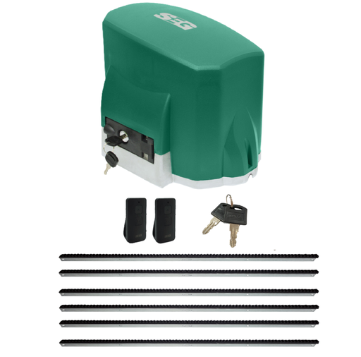 [AUTCOR125] Kit SEG Motor de porton corredizo hasta 600Kg SOLO TURBO 1/3 Connect + 6 cremalleras Light de 0,5m + 2 controles (AUTCOR125)