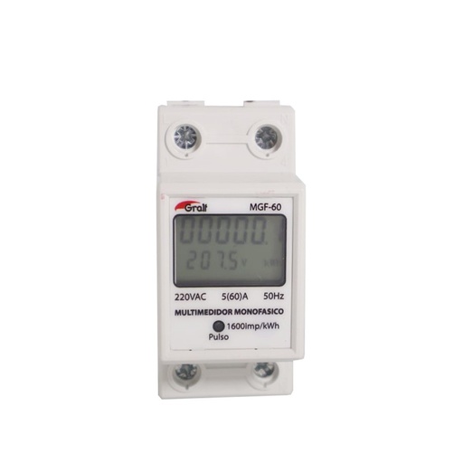 [MGF-60] Multimedidor monofásico inteligente Wi-Fi, con display (MGF-60)