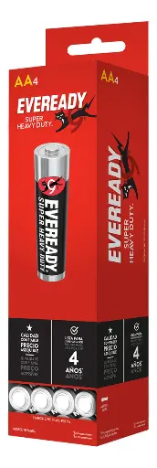 [AA 1215 Eveready] Pila Eveready Carbon Zinc Tipo AA (x unidad)