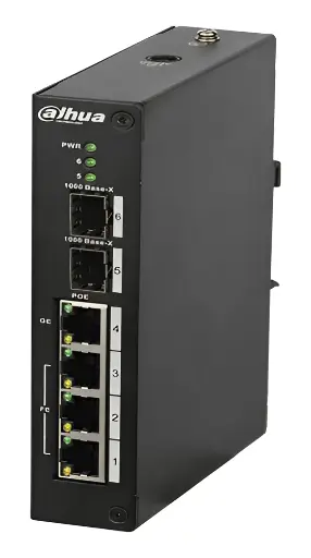 [PFS3206-4P-120] Switch PoE 4+2 Dahua 4xPoE+2xSFP 120W industrial (PFS3206-4P-120)