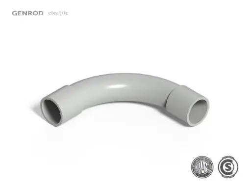 [VTR016E] Curva de PVC 5/8" 16mm para caño rigido pesado Genrod Sistelectric (VTR016E)