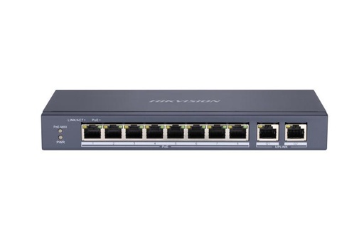 [DS-3E0310P-E/M] Switch POE 8+2 Hikvision 8 PoE + 2 Gigabit (DS-3E0310P-E/M)