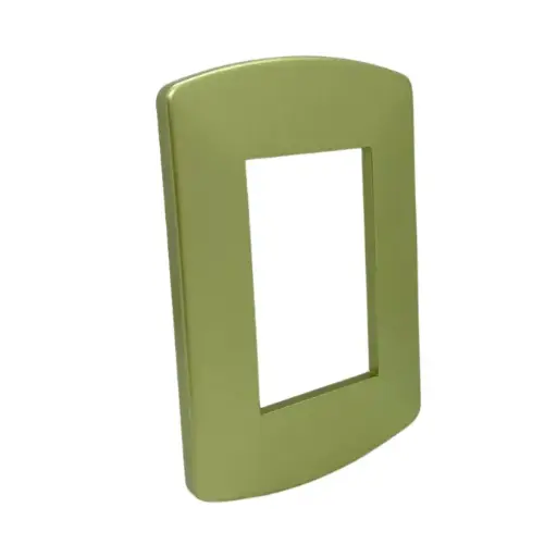 [90588] Tapa Verde Metalizado linea Spot TAAD p/bastidor (S-7154)
