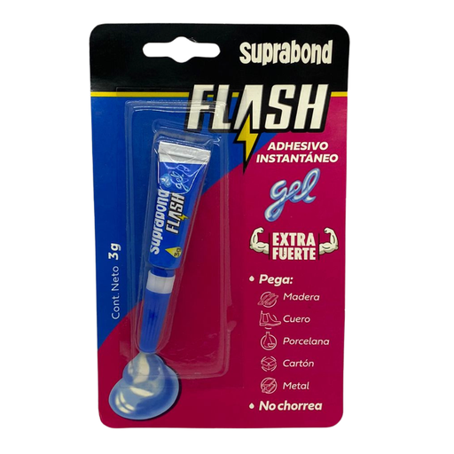 [90484] Adhesivo instantaneo flash gel x 3g Suprabond (ARN FL 3G B)