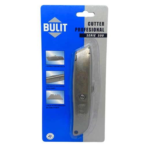 [90540] Cutter profesional automatico retractil serie 500 incluye 3 hojas de repuesto (C CTR P4)