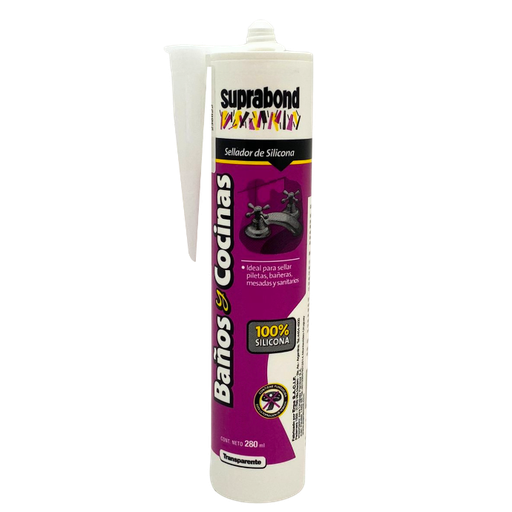 [90777] Silicona baños y cocinas x 280ml transparente Suprabond (GFX B 280 T)