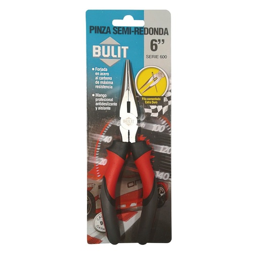 [90517] Pinza semi-redonda mango anti-deslizante Bulit (PZA S6 PS6)