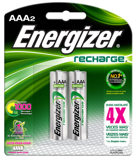 [ENERG-AAABP2] Pila Recargable Energizer AAA x 2u
