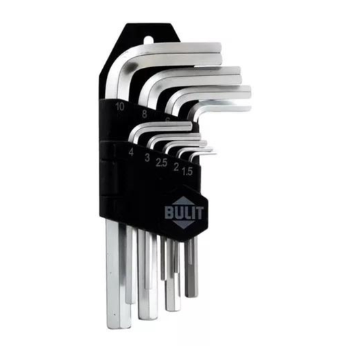 [90518] Set de llaves allen 9 piezas de cromo vanadio Bulit (CH ALM 9)