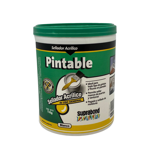 [90786] Sellador acrilico pintable Suprabond blanco x 1kg (GMX ACR 1 B)