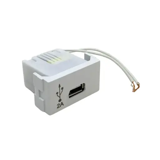 [90719] Modulo cargador USB Taad color blanco (S-5600)