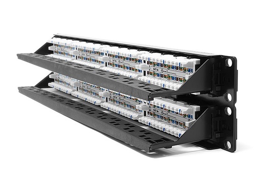 [440506] Patchpanel Cat 5e HellermannTyton 2U‐48ports completo (patchera)
