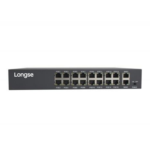 [LG42016P+2G] Switch PoE 16+2 Puertos Longse 16xPoe 10/100 + 2 Puertos Giga 10/100/1000 (LONGSE-HT1612)