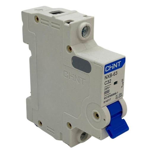 [NXB-63 1P C32 6kA] Termica Unipolar Chint 1x32A 6kA curva C Riel Din