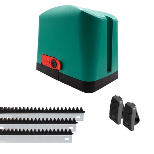 [AUTCOR121] Kit SEG Motor de porton corredizo hasta 400kg SOLO NEXT SPEED RAMP + 6 cremalleras de 0,5m y 2 controles (AUTCOR121)