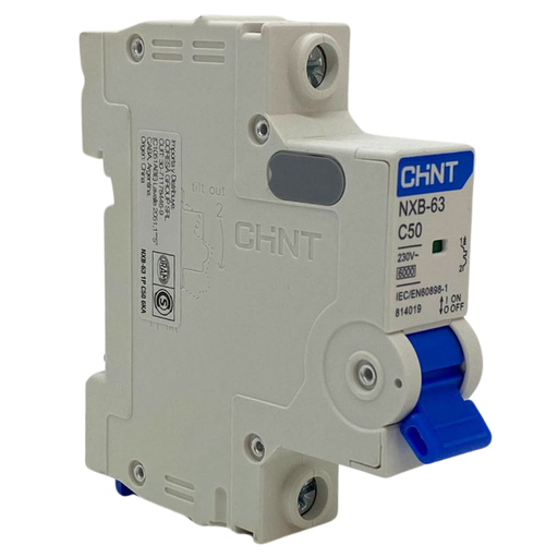 [NXB-63 1P C50 6KA] Termica Unipolar Chint 1x50A 6kA curva C Riel Din