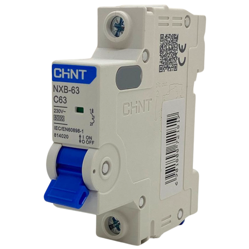[NXB-63 1P C63 6kA] Termica Unipolar Chint 63A 6kA curva C Riel Din