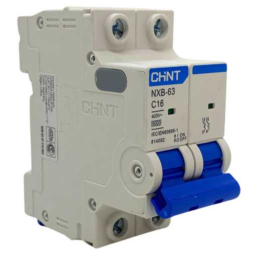 [NXB-63 2P C16 6kA] Termica Bipolar Chint 2x16A 6kA curva C Riel Din