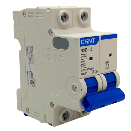 [NXB-63 2P C32 6kA] Termica Bipolar Chint 2x32A 6kA curva C Riel Din