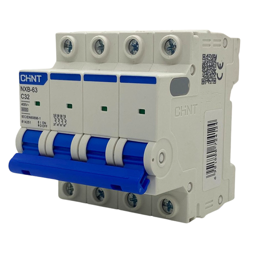 [NXB-63 4P C32 6kA] Termica Tetrapolar Chint 4x32A 6kA curva C Riel Din