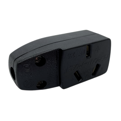 [PP6220HN] Ficha hembra 3 polos negra