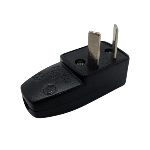 [PP6220MN2] Ficha macho 10A dos polos negra