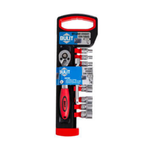 [LLV CR8 1/4 T12] Kit llave criquet Bulit 1/4 con alargue y 10 tubos (LLV CR8 1/4 T12)