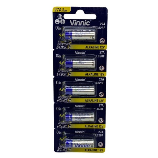 [VI6190A27] Pila alcalina A27 Vinnic 12V x unidad