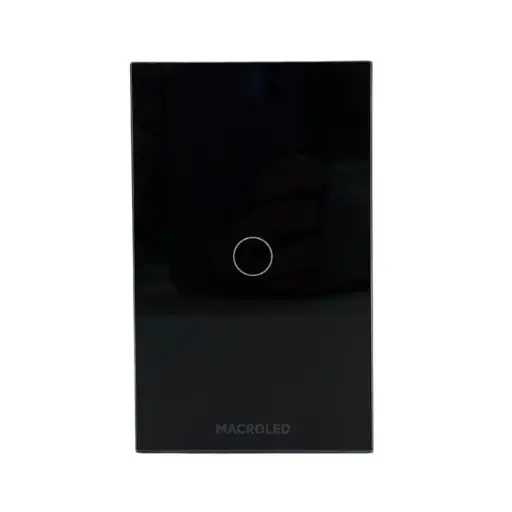 [TSX1N] Tecla de pared smart Macroled tactil de 1 canal negro (TSX1N)