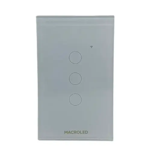 [TSX3B] Tecla de pared smart Macroled tactil de 3 canales blanco (TSX3B)