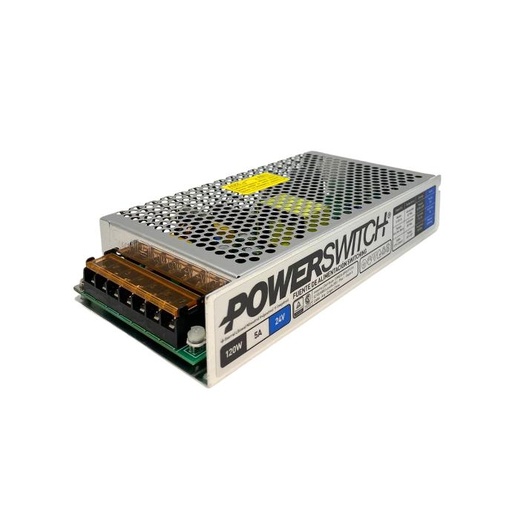 [S-120W-24V] Fuente 24V 5A Powerswitch gabinete metalico IP20 (S-120W-24V)