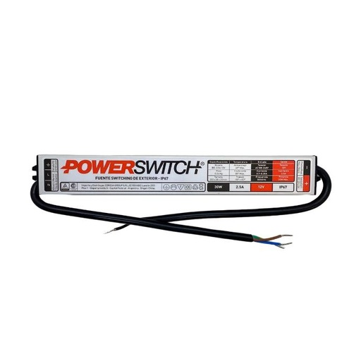 [BG-30W-12V] Fuente 12V 2,5A Powerswitch exterior IP67 (BG-30W-12V)