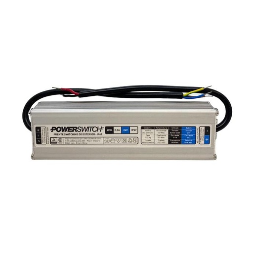 [BG-60W-24V] Fuente 24V 2,5A Powerswitch exterior IP67 (BG-60W-24V)