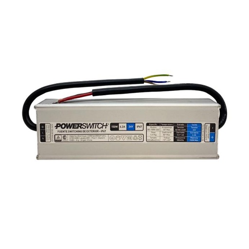 [BG-150W-24V] Fuente 24V 6,2A Powerswitch exterior IP67 (BG-150W-24V)