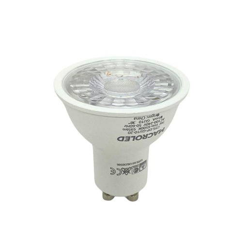 [CPS-DP-GU10-20C] Dicroica de PVC Macroled 7W GU10 frio (CPS-DP-GU10-20C)