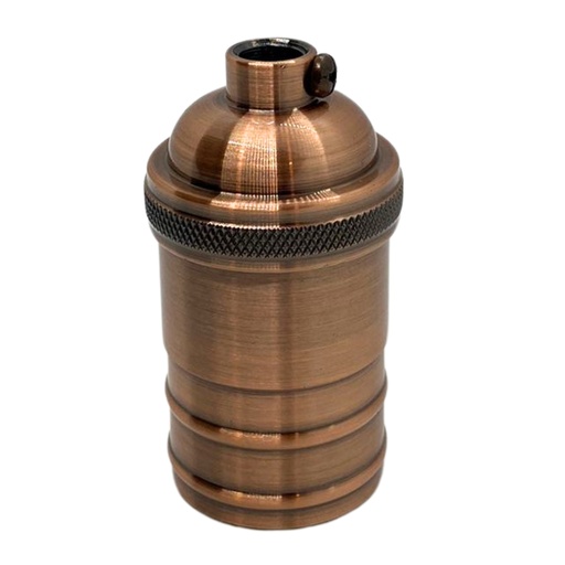 [PLV-VIN-E27-CO] Portalampara vintage Macroled E27 de aluminio color cobre (PLV-VIN-E27-CO)