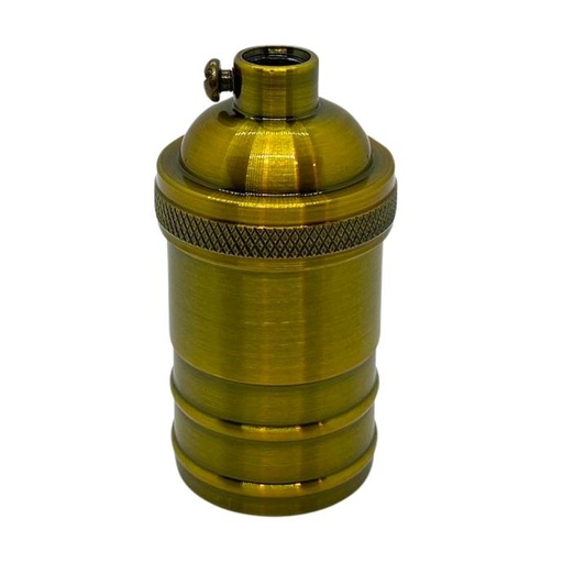 [PLV-VIN-E27-BB] Portalampara vintage Macroled E27 de aluminio color bronce brillante (PLV-VIN-E27-BB)