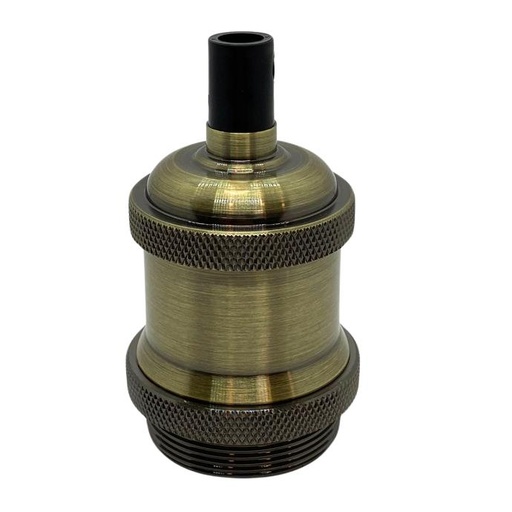 [PLV-JER-E27-BR] Portalampara Jersey Macroled E27 de aluminio color bronce (PLV-JER-E27-BR)